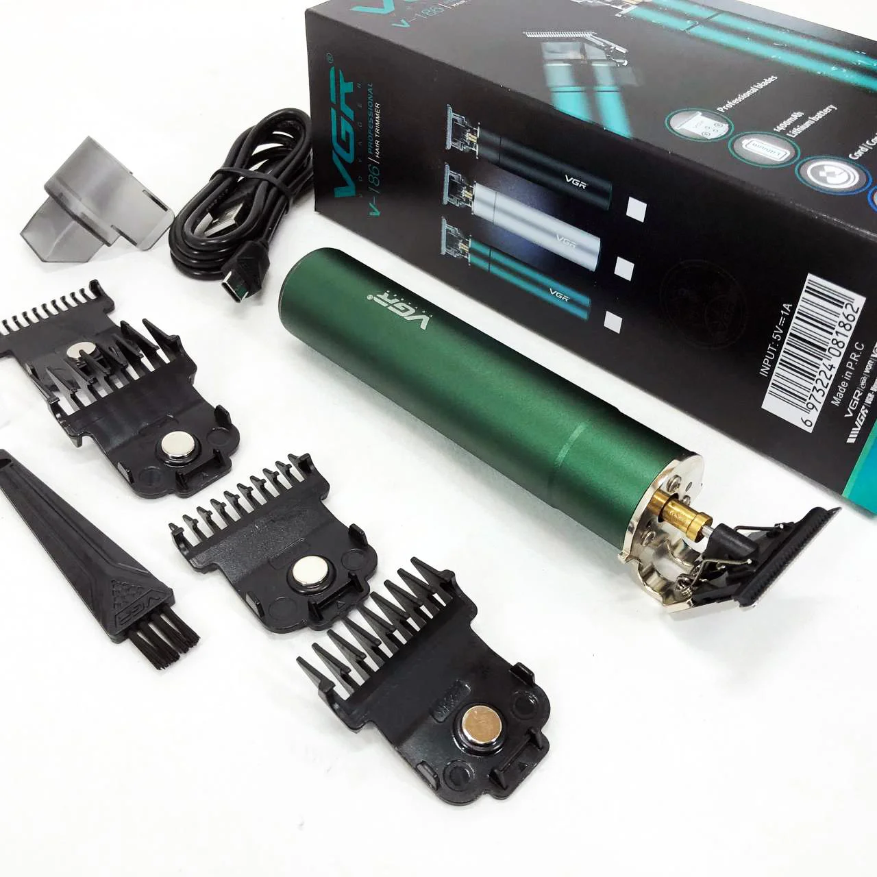 Машинка для стрижки VGR V-186 — акумуляторний тример T-ніж, 180 хв роботи - Зображення 6