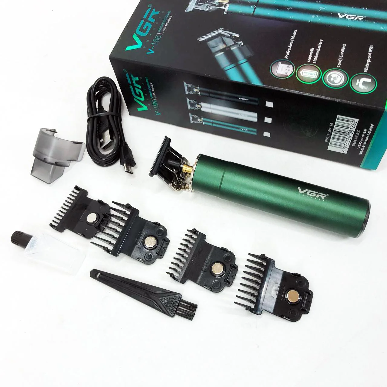 Машинка для стрижки VGR V-186 — акумуляторний тример T-ніж, 180 хв роботи - Зображення 7