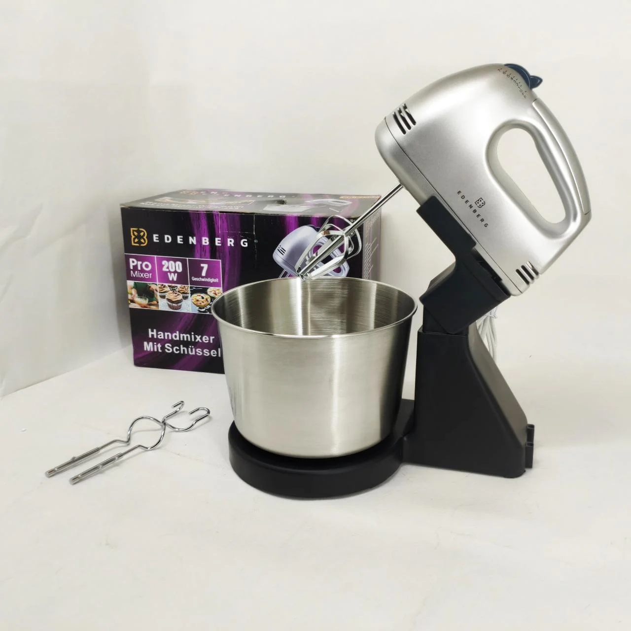 Міксер з чашею Edenberg EB-63362 200Вт сріблястий | Надійний та функціональний для домашньої кухні.
