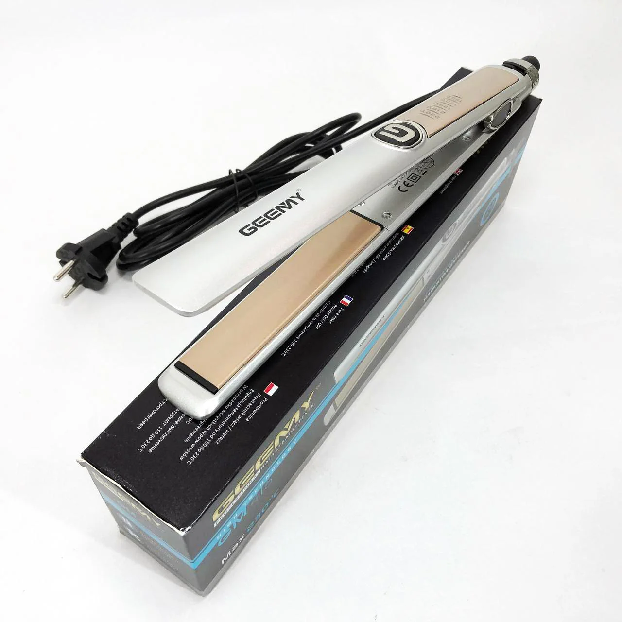 Выпрямитель-утюжок для волос Gemei GM-416 з LED-дисплеєм та 5 температурними режимами - Зображення 7