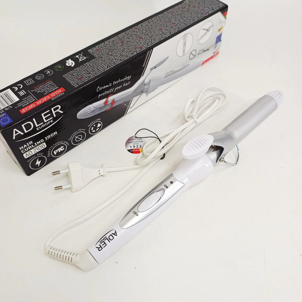 Плойка для волос Adler AD 2106 — комфортне створення локонів з керамічним покриттям - Зображення 2