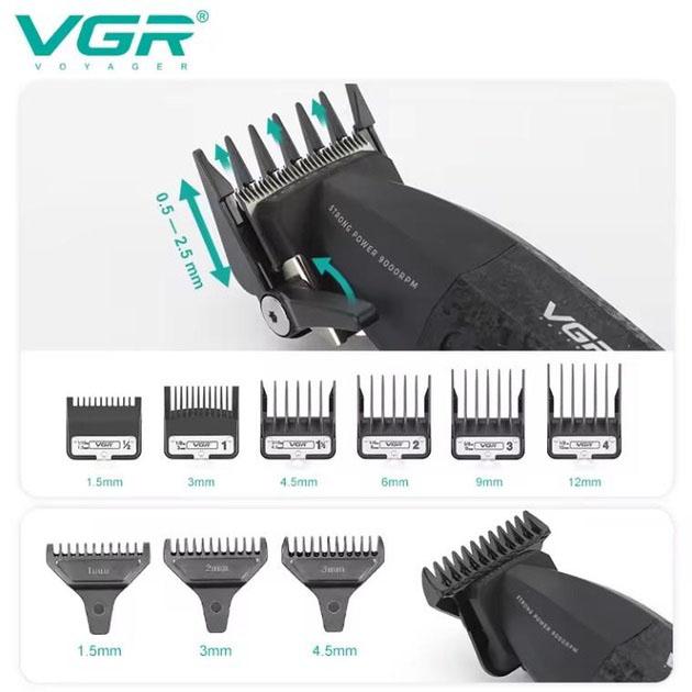 Професійний набір для стрижки VGR V-640 — акумуляторний, 9000 об/хв - Зображення 4