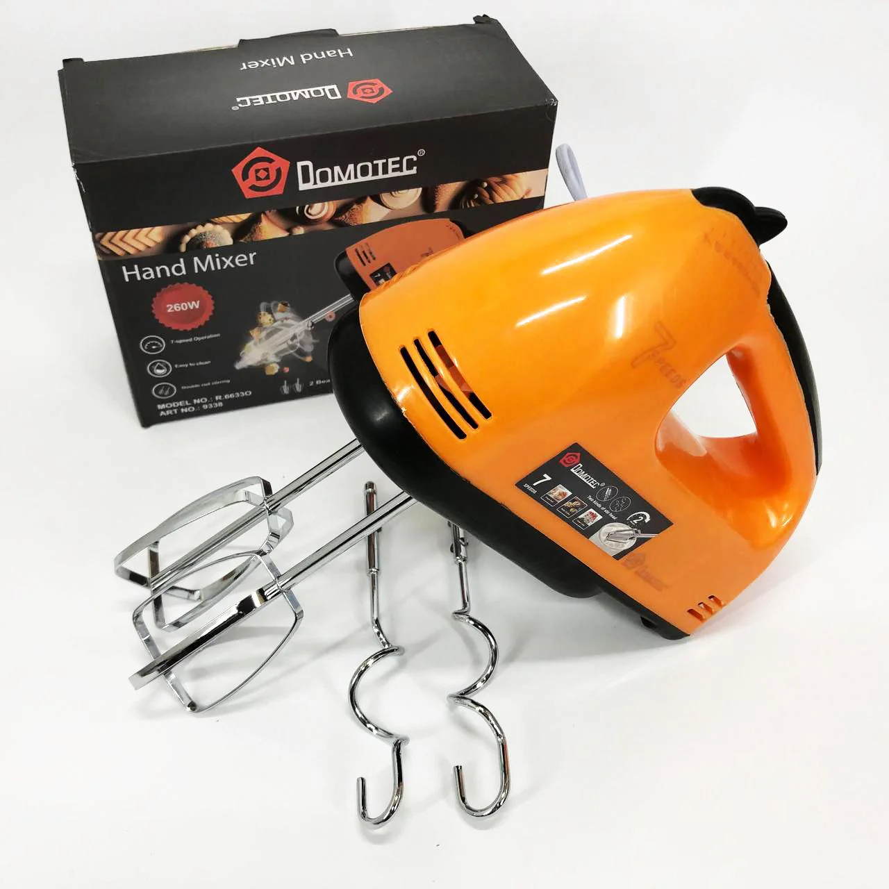 Миксер DOMOTEC R6633O 260 Вт з 7 швидкостями для домашнього використання - Зображення 11