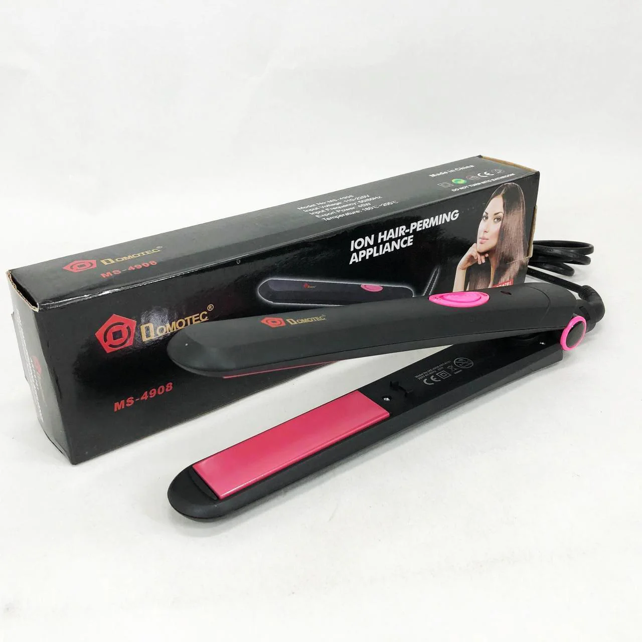 Щипці DOMOTEC MS-4908 - Випрямлювач для волосся 2в1 з PTC нагрівачем та комфортною ручкою - Зображення 3