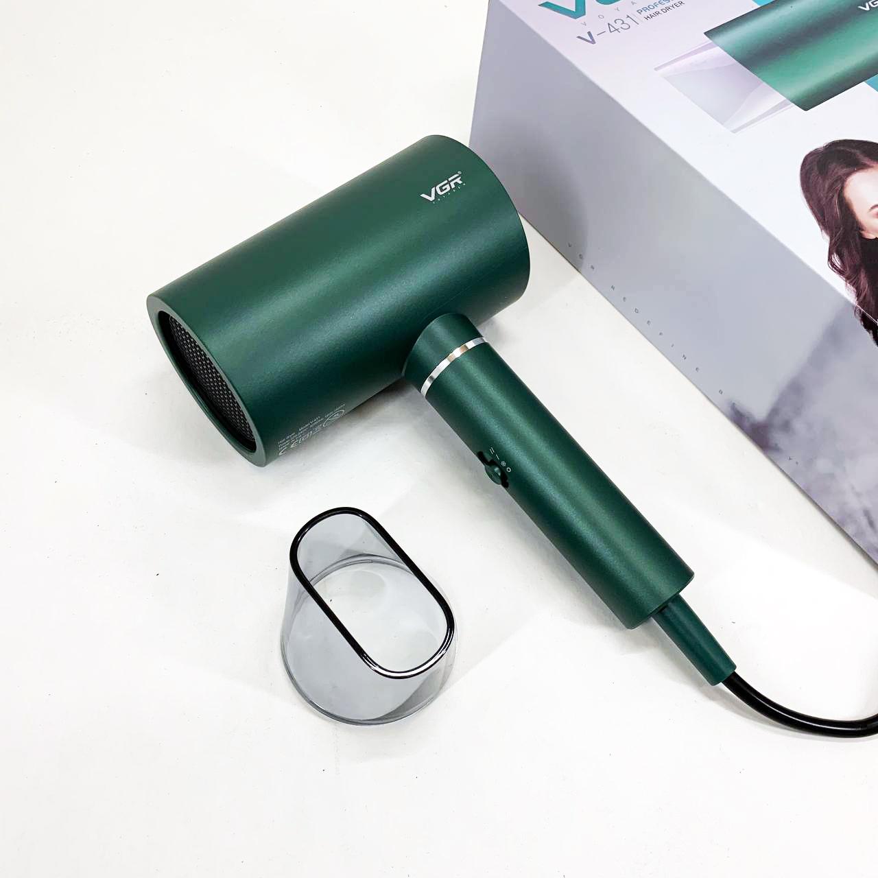 Професійний фен VGR V-431 1600–1800 Вт — холодний обдув, зелений - Зображення 9