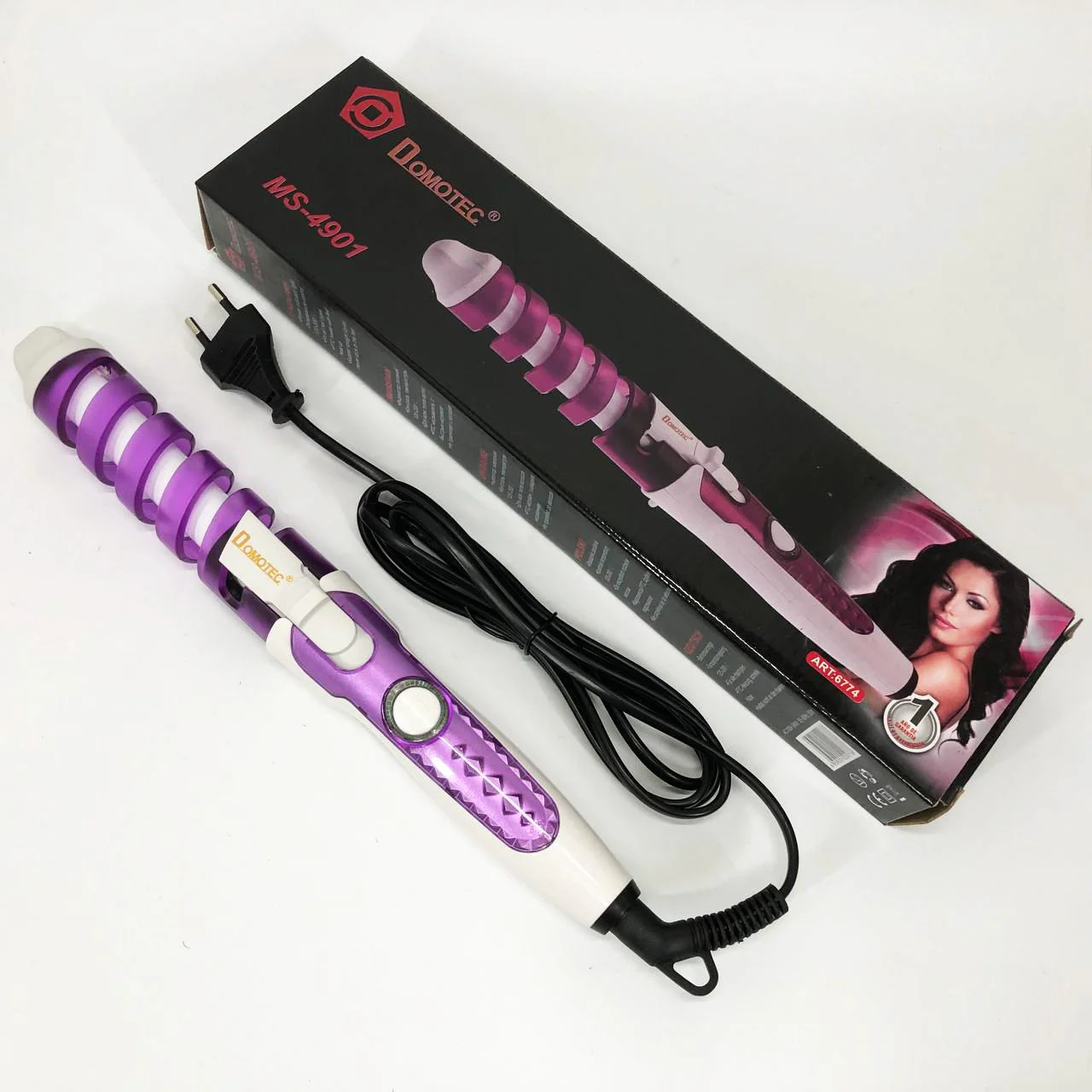 Плойка спиральна Domotec MS-4901 з керамічно-турмаліновим покриттям для об'єму локонів - Зображення 9