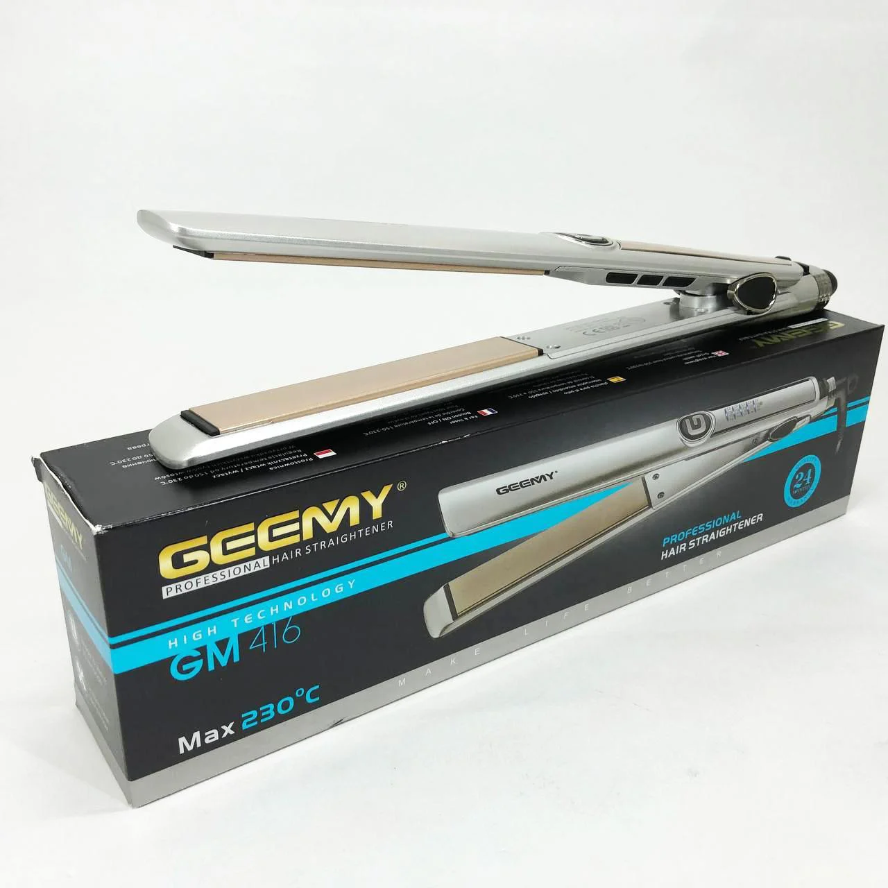 Выпрямитель-утюжок для волос Gemei GM-416 з LED-дисплеєм та 5 температурними режимами - Зображення 8