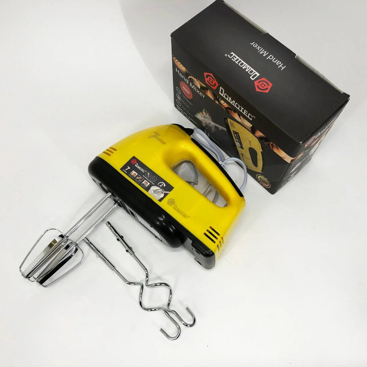 Миксер DOMOTEC R6633Y - Ручний міксер для приготування крему з 7 швидкостями та насадками для теста - Зображення 15