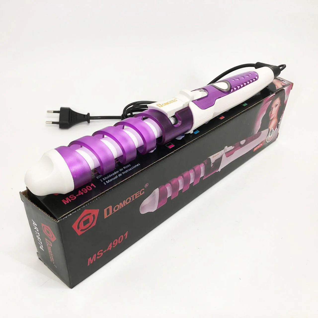 Плойка спиральна Domotec MS-4901 з керамічно-турмаліновим покриттям для об'єму локонів - Зображення 8