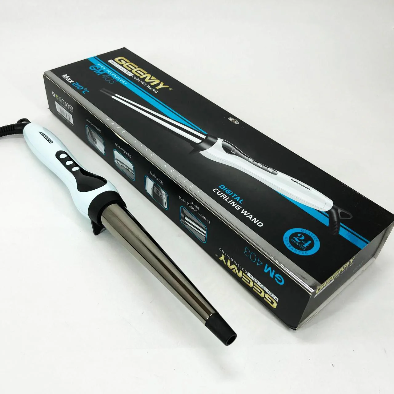 Конусна плойка Gemei GM-403 для легкого створення локонів без пошкодження волосся. - Зображення 2