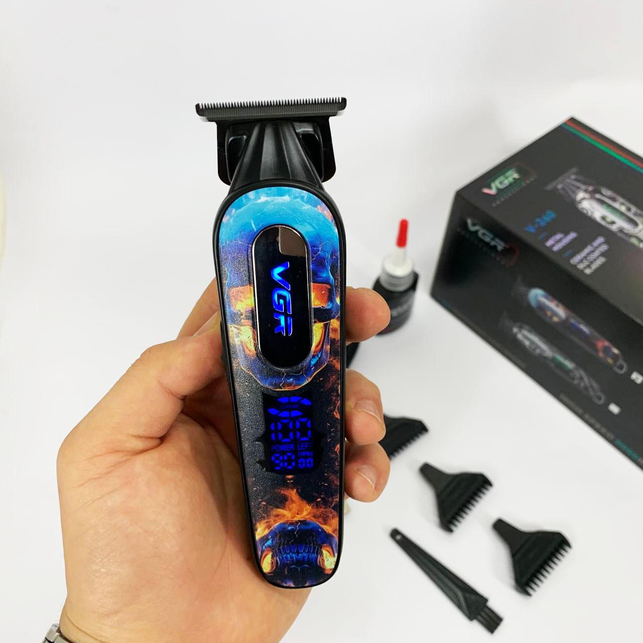 Триммер VGR V-260 RED — акумуляторний 240 хв з LED-дисплеєм, 3 насадки - Зображення 12