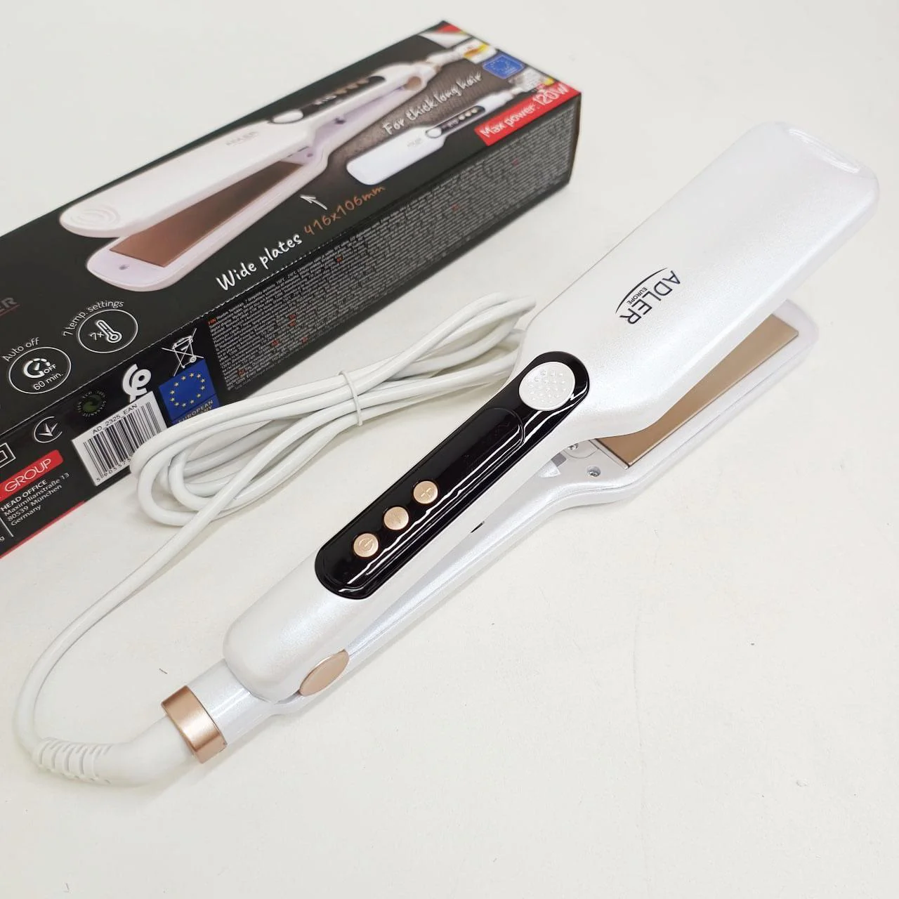 Adler AD 2325 | Випрямлювач з широкими керамічними пластинами та регулюванням температури - Зображення 3