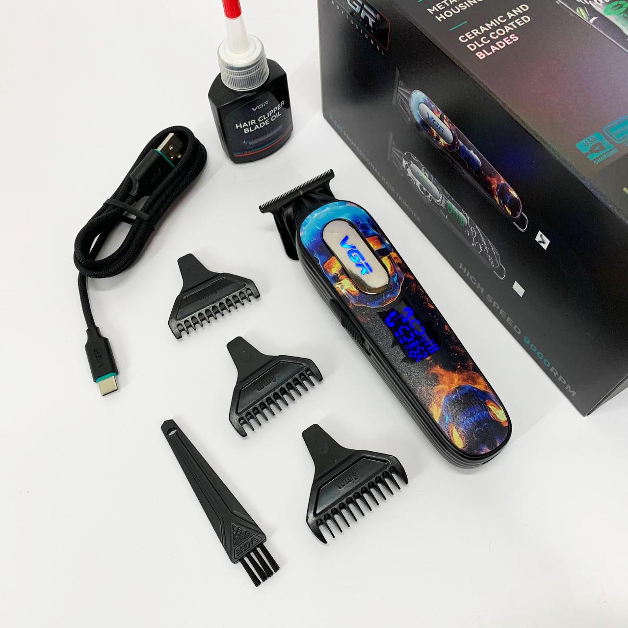 Триммер VGR V-260 RED — акумуляторний 240 хв з LED-дисплеєм, 3 насадки - Зображення 11