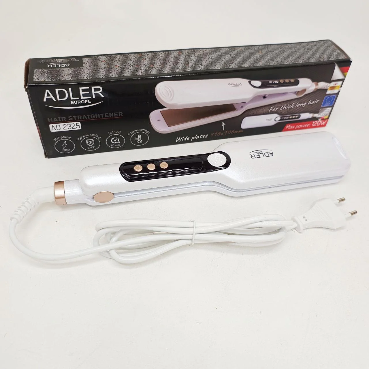 Adler AD 2325 | Випрямлювач з широкими керамічними пластинами та регулюванням температури - Зображення 6