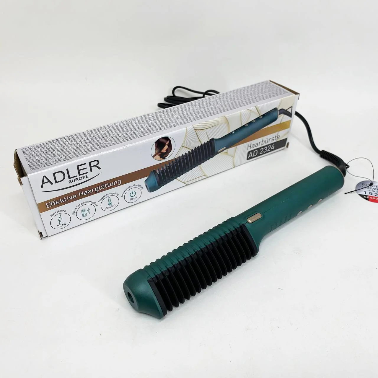 Щетка-выпрямитель ADLER AD-2324 з 5 температурними режимами для безпечного випрямлення волосся - Зображення 3