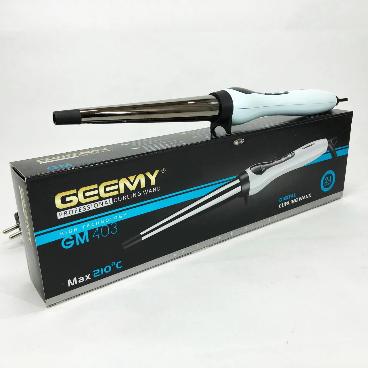 Конусна плойка Gemei GM-403 для легкого створення локонів без пошкодження волосся. - Зображення 6