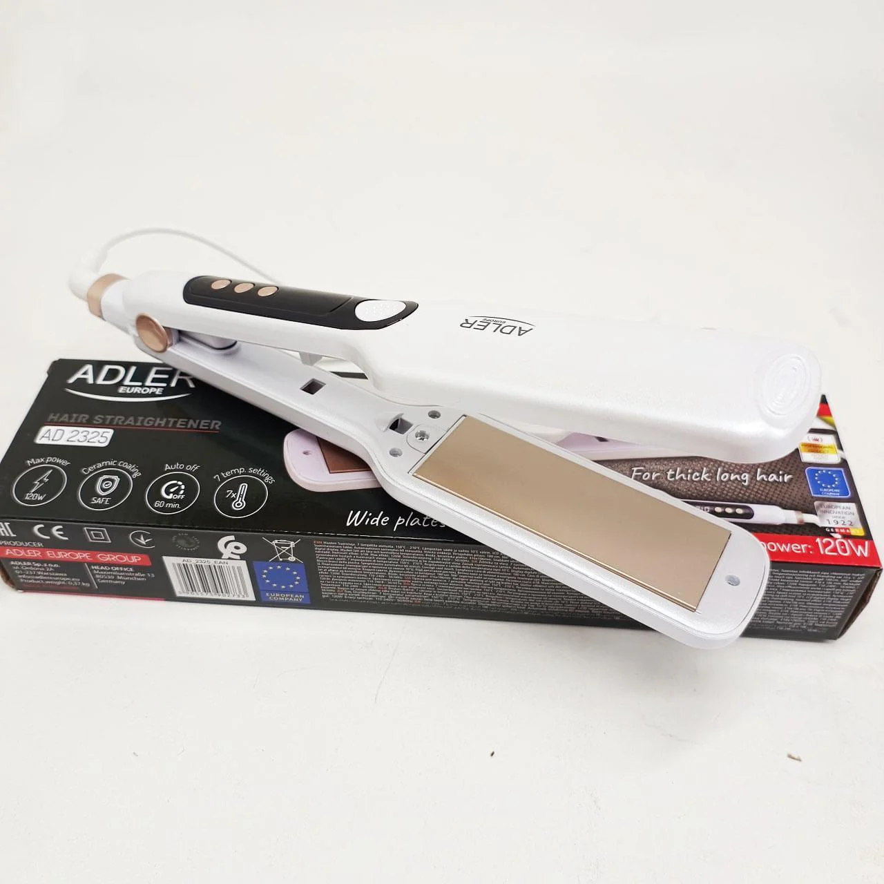 Adler AD 2325 | Випрямлювач з широкими керамічними пластинами та регулюванням температури - Зображення 4