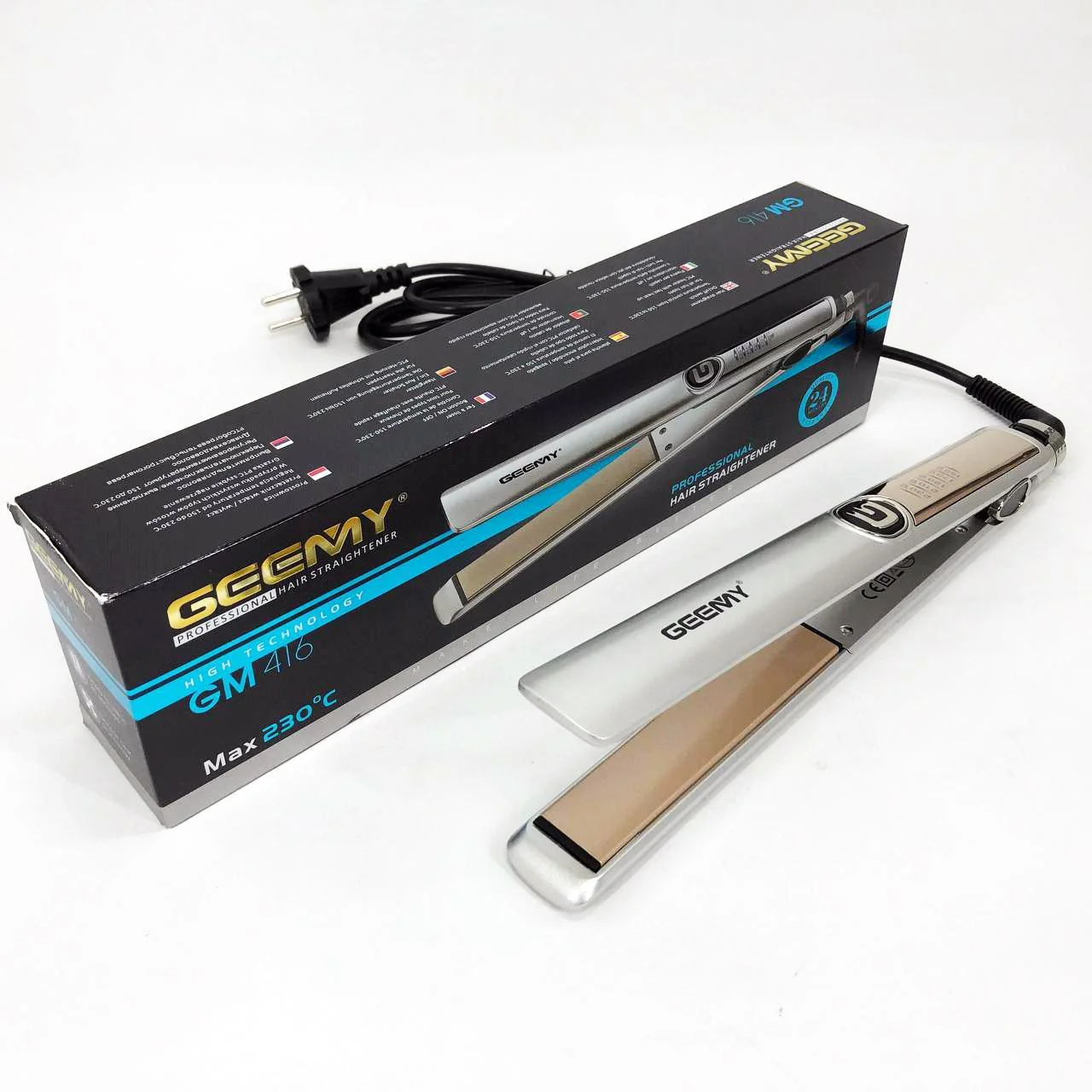 Выпрямитель-утюжок для волос Gemei GM-416 з LED-дисплеєм та 5 температурними режимами - Зображення 11