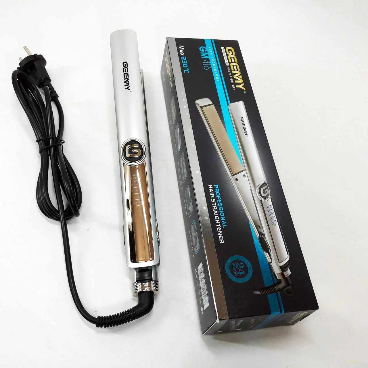 Выпрямитель-утюжок для волос Gemei GM-416 з LED-дисплеєм та 5 температурними режимами - Зображення 5