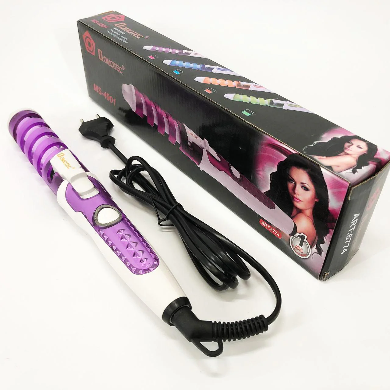 Плойка спиральна Domotec MS-4901 з керамічно-турмаліновим покриттям для об'єму локонів - Зображення 12