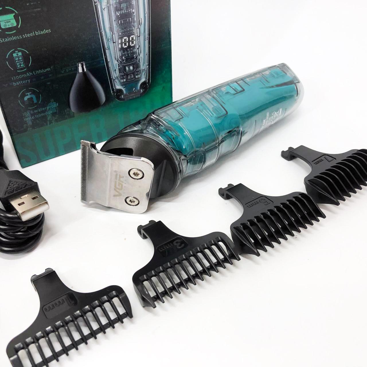 Аккумуляторна машинка для стрижки волос VGR V-949 — Професійна окантовочна машинка для бороди - Зображення 18