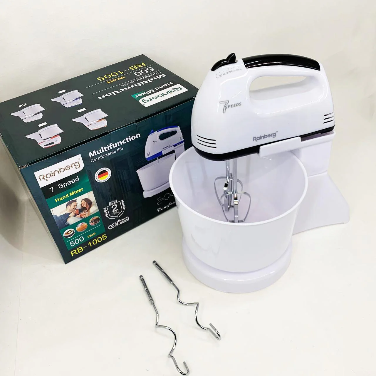 Миксер Rainberg RB-1005 500Вт з чашею 2 л для зручного приготування страв - Зображення 7