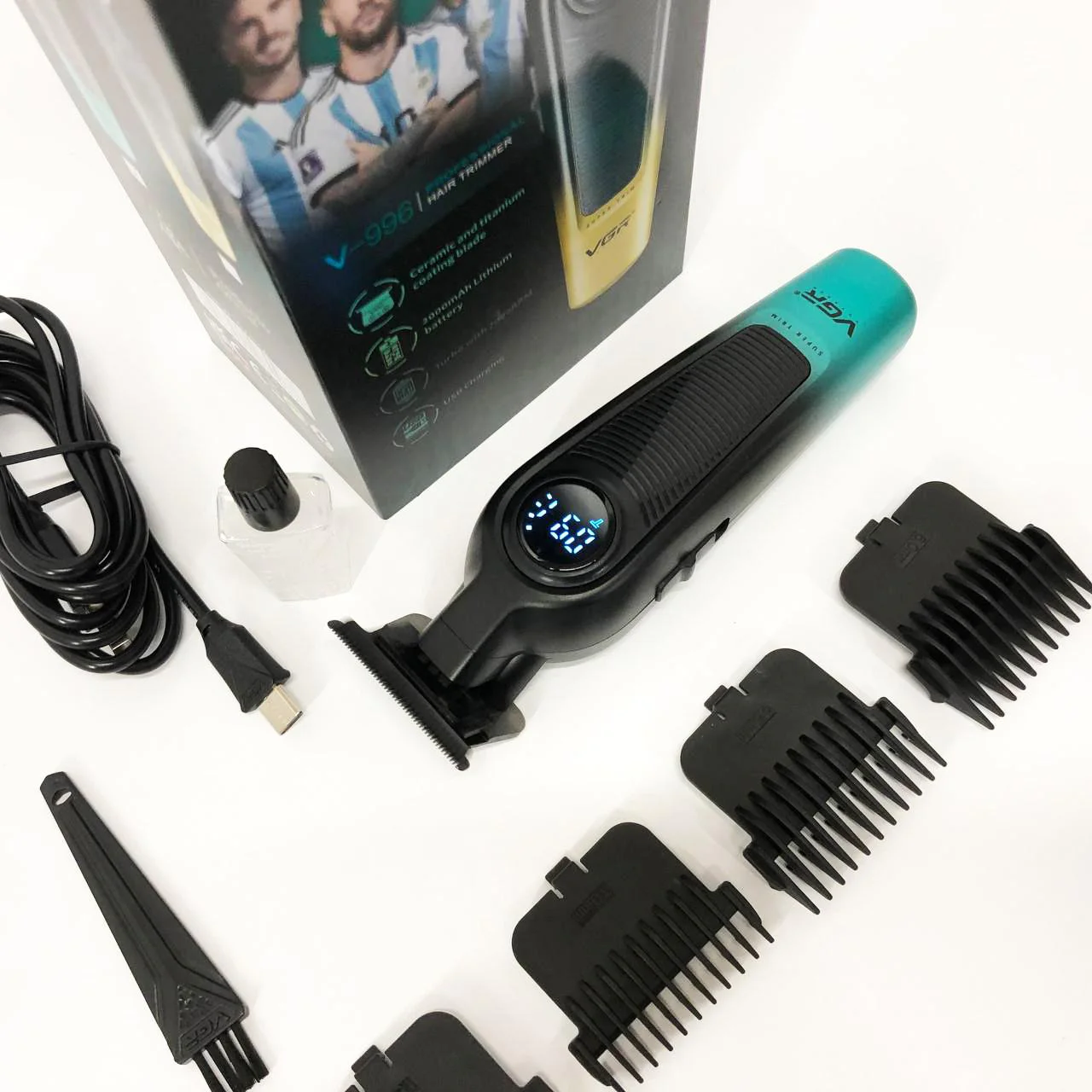 Тример VGR V-996 — до 5 год роботи, LED-дисплей, DLC-лезо - Зображення 8