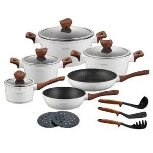 Набір кухонного посуду Edenberg EB-5622 з мармуровим антипригарним покриттям з 15 предметів