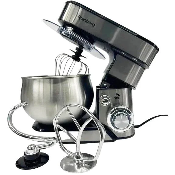 Стаціонарний кухонний міксер Rainberg RB-8086 з металевою чашею 5л, потужність 3800Вт