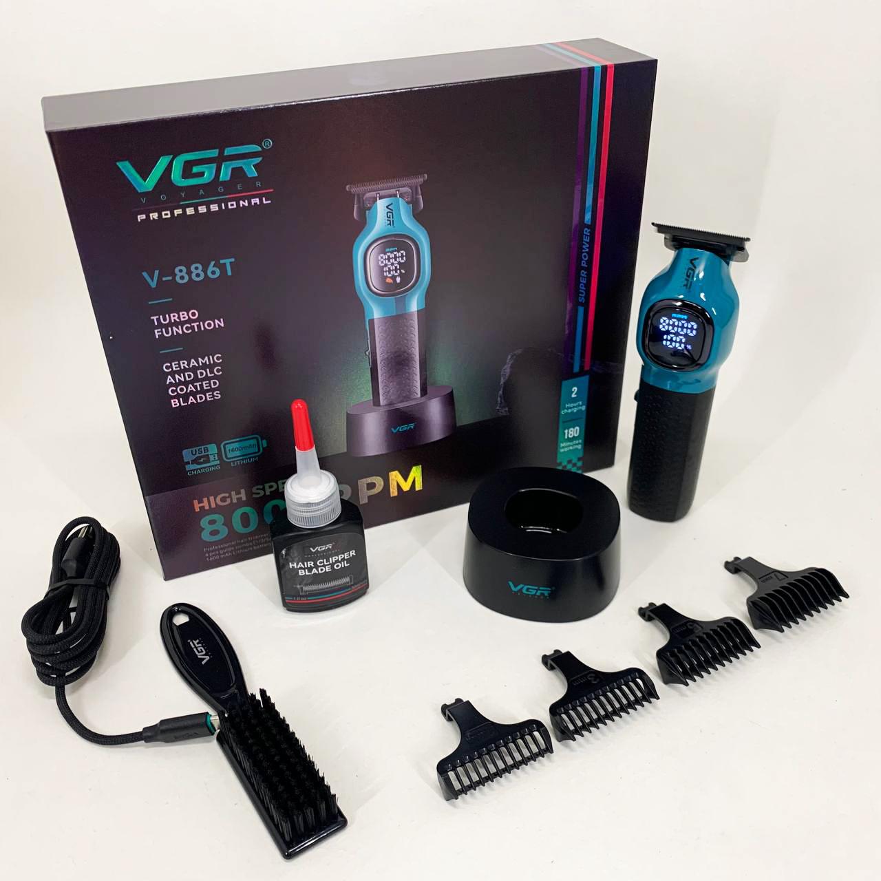 Тример для стрижки волосся VGR V886T — 8000 об/хв, керамічне лезо та 200 хв автономії - Зображення 3