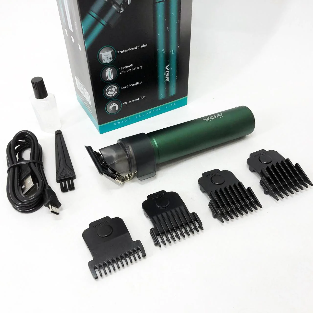 Машинка для стрижки VGR V-186 — акумуляторний тример T-ніж, 180 хв роботи - Зображення 15