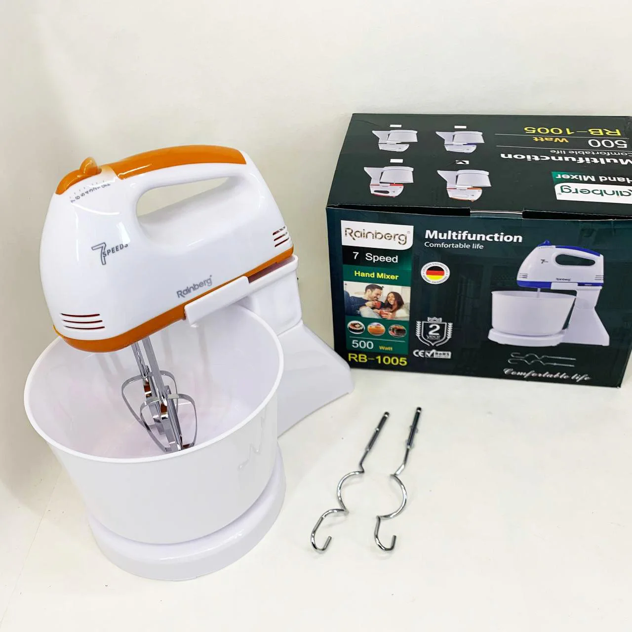 Миксер Rainberg RB-1005 500Вт з чашею 2 л — 7 скоростей для зручності використання. - Зображення 3