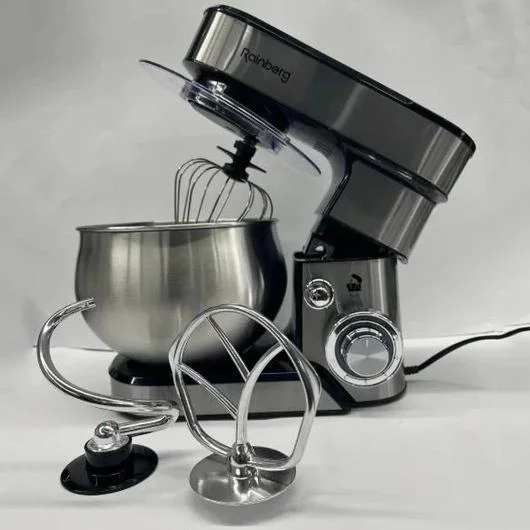 Стаціонарний кухонний міксер Rainberg RB-8086 з металевою чашею 5л, потужність 3800Вт - Зображення 3