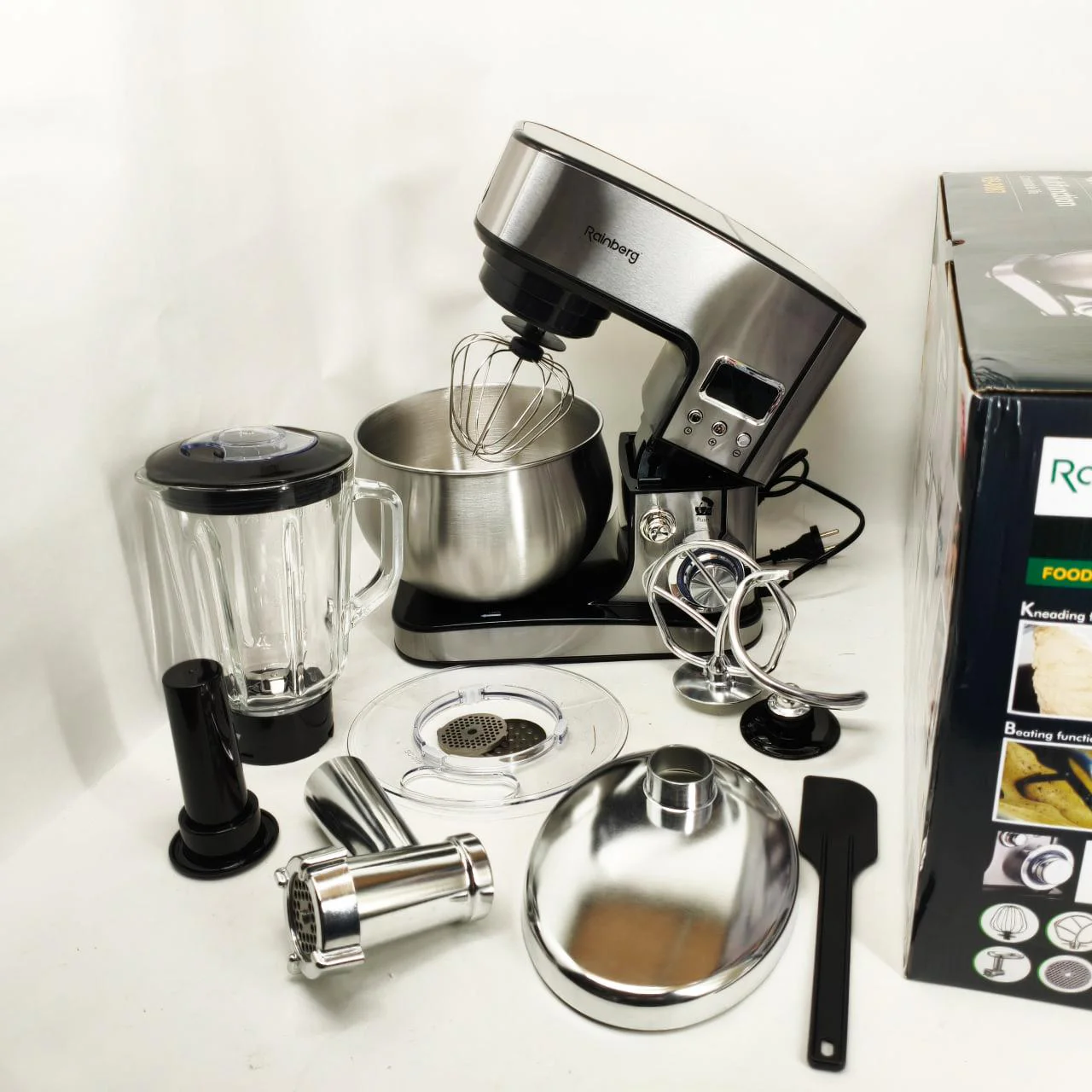 Універсальний кухонний комбайн Rainberg RB-8087 — потужний 4200Вт міксер з тестомесом і блендером - Зображення 5