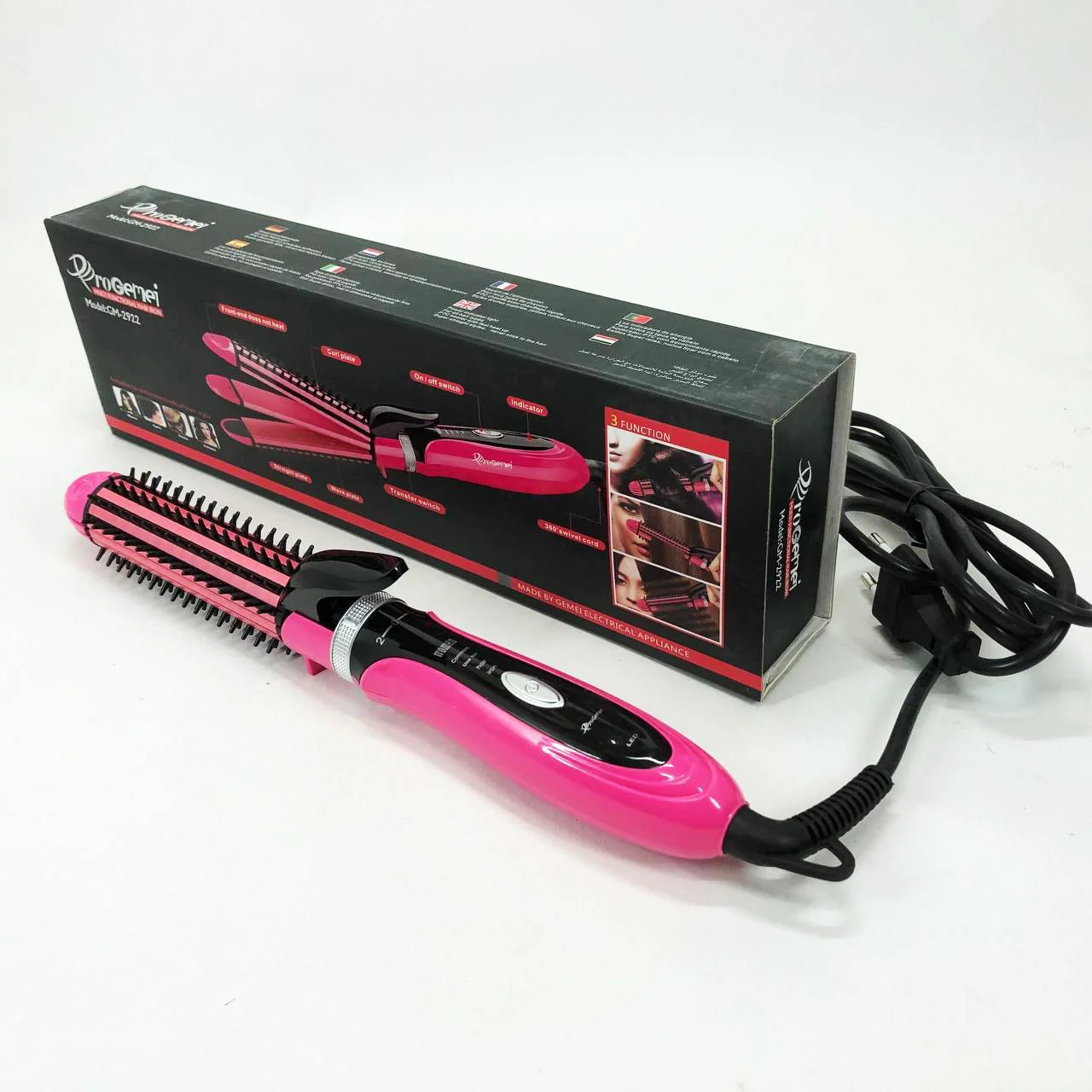 Плойка-утюжок Geemy GM-2922 3в1 - Універсальний стайлер для волосся з швидким нагрівом - Зображення 11