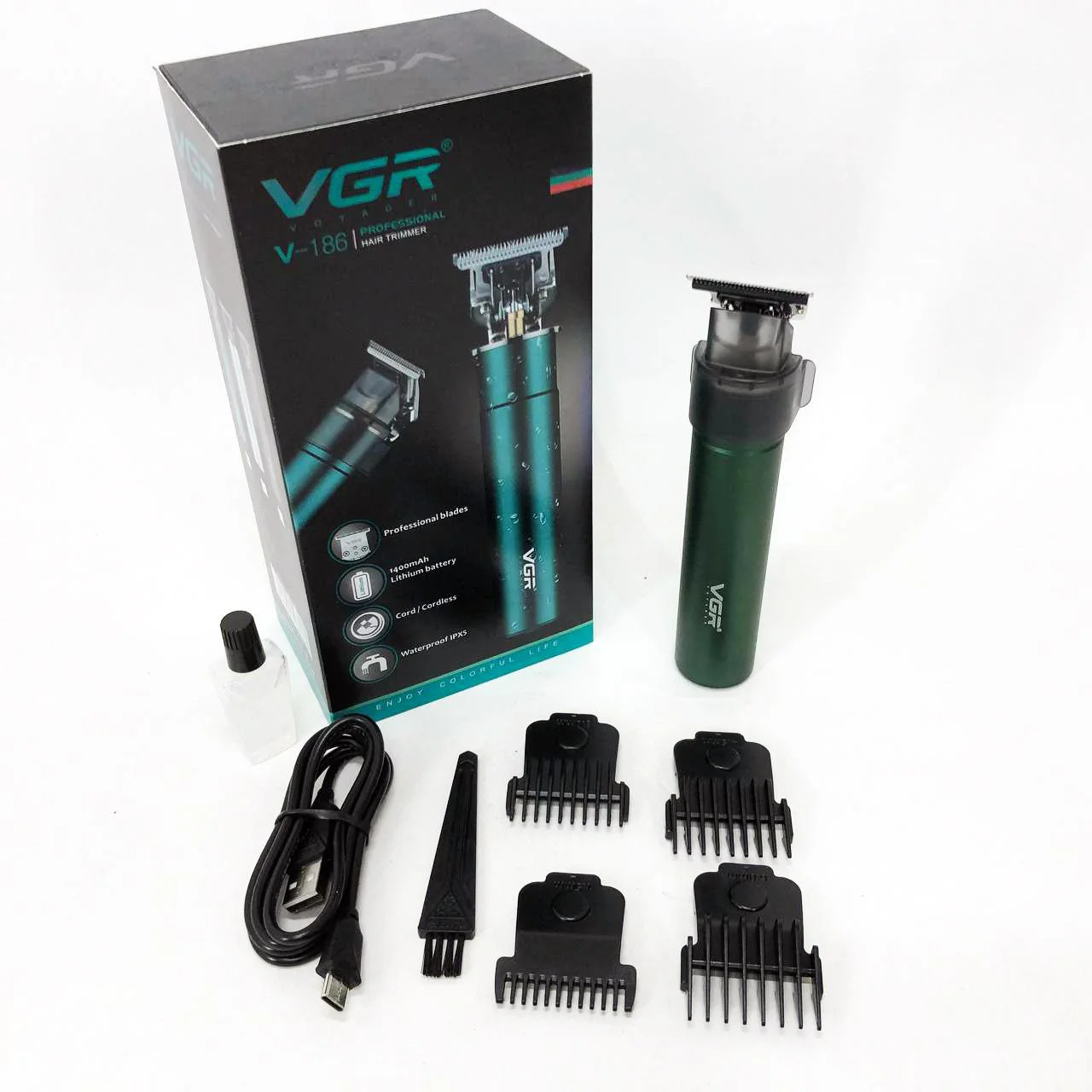 Машинка для стрижки VGR V-186 — акумуляторний тример T-ніж, 180 хв роботи - Зображення 12