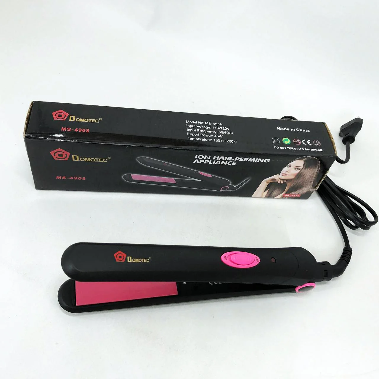 Щипці DOMOTEC MS-4908 - Випрямлювач для волосся 2в1 з PTC нагрівачем та комфортною ручкою - Зображення 5