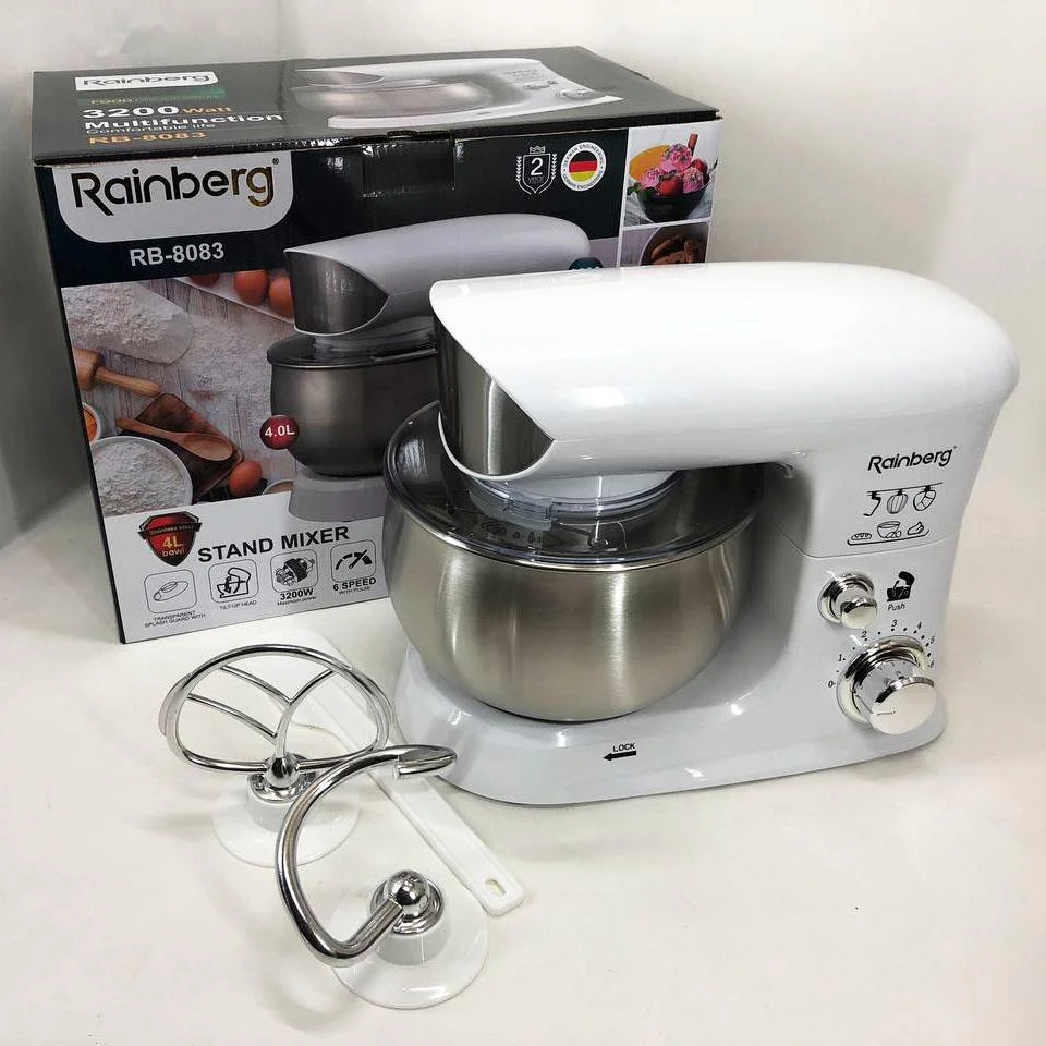 Електричний планетарний міксер Rainberg RB-8083 3200 Вт з насадками - Зображення 9