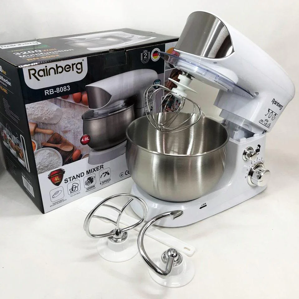 Електричний планетарний міксер Rainberg RB-8083 3200 Вт з насадками