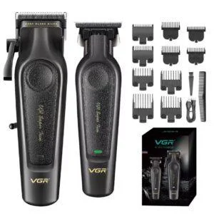 Комплект VGR V-197 & V-995 — 2в1 акумуляторна машинка та триммер, до 200 хв роботи