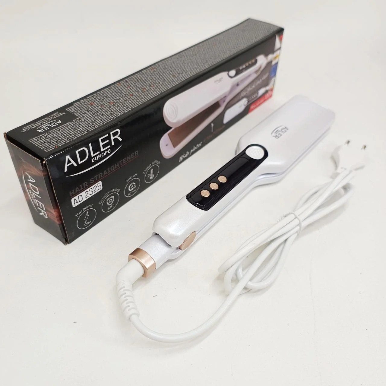 Adler AD 2325 | Випрямлювач з широкими керамічними пластинами та регулюванням температури - Зображення 2