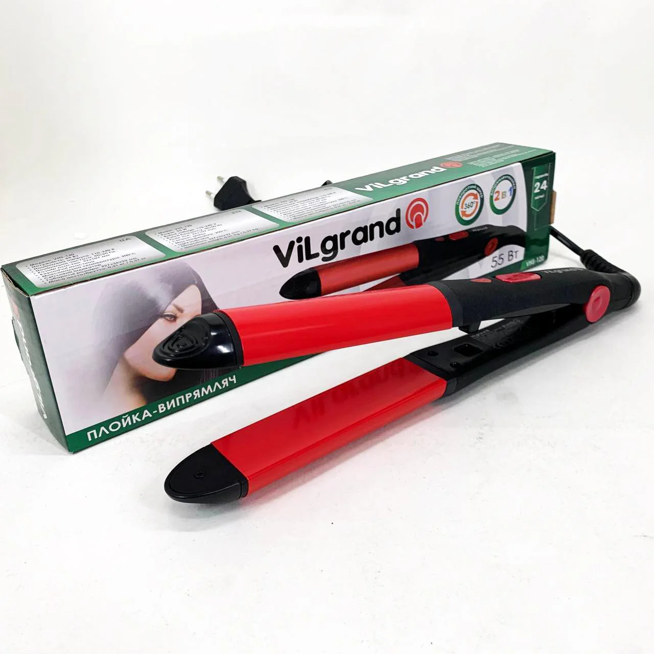 Щипці для волос ViLgrand VHS-120 з керамічними пластинами та температурою нагріву 200 °C - Зображення 5