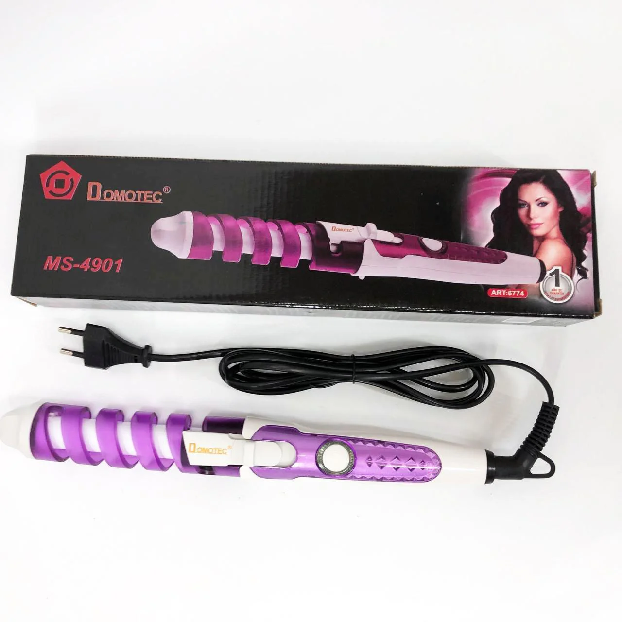 Плойка спиральна Domotec MS-4901 з керамічно-турмаліновим покриттям для об'єму локонів - Зображення 10