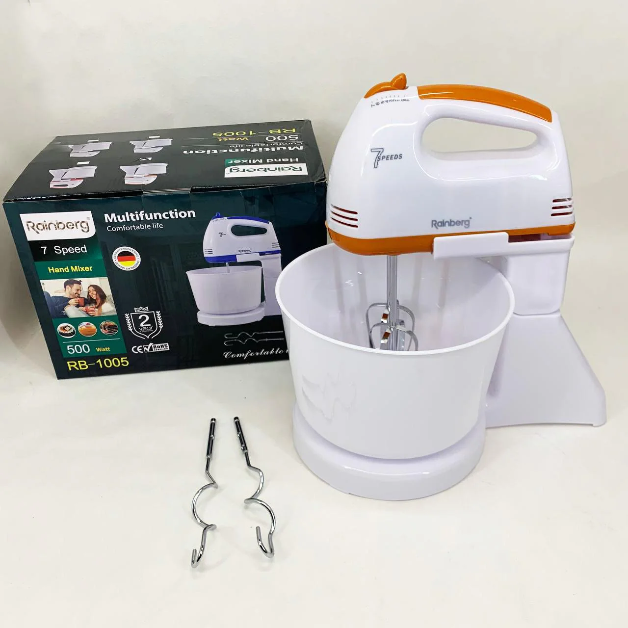 Миксер Rainberg RB-1005 500Вт з чашею 2 л — 7 скоростей для зручності використання. - Зображення 5