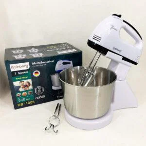 Стаціонарний електричний міксер Rainberg RB-1006 500W з насадками для замішування теста