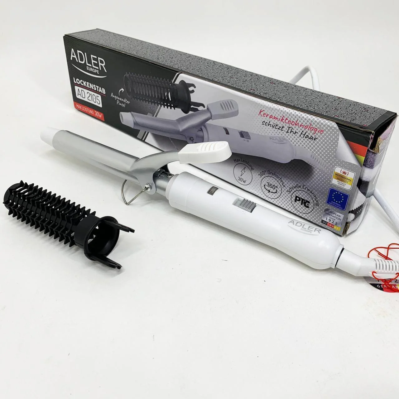 Плойка для волос Adler AD 2105 - 25 Вт, керамічне покриття для стильних локонів. - Зображення 7