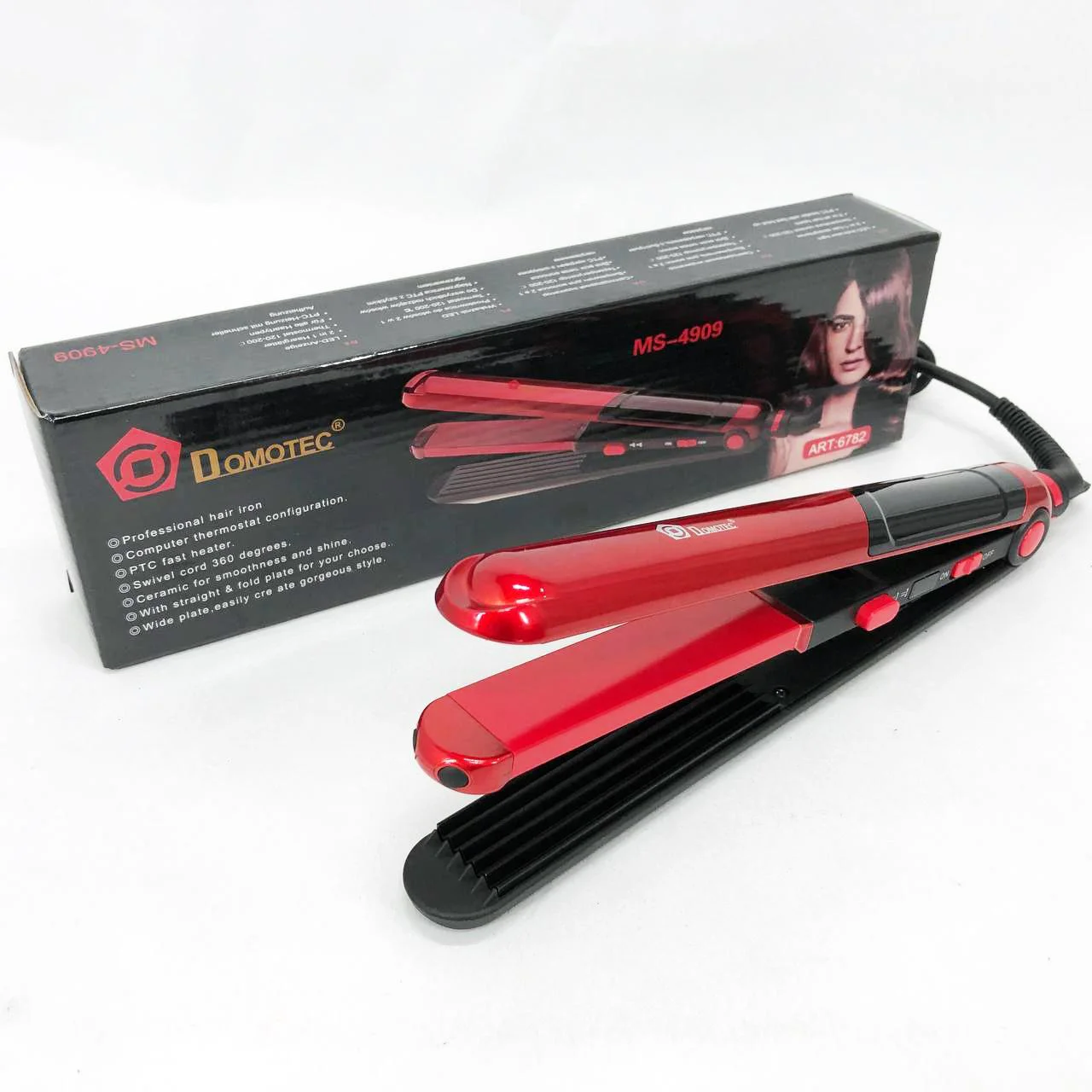 Domotec MS-4909 Плойка гофре 2 в 1 для укладки та завивки волосся