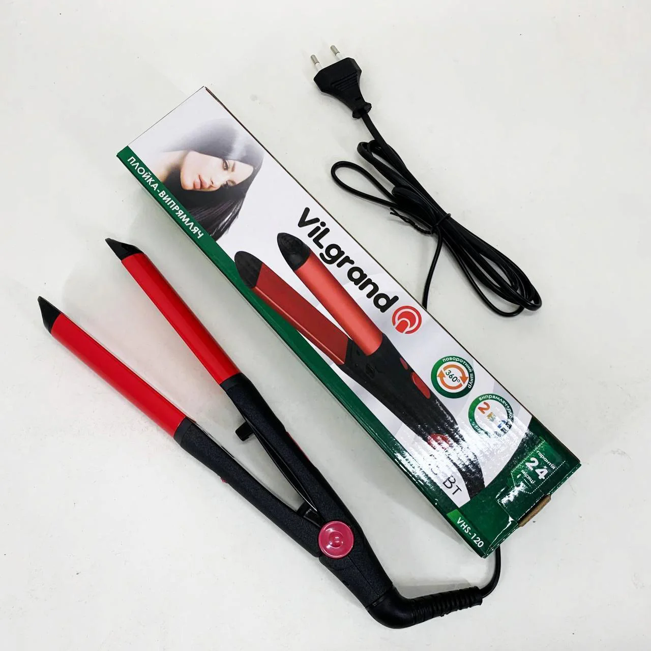 Щипці для волос ViLgrand VHS-120 з керамічними пластинами та температурою нагріву 200 °C - Зображення 9