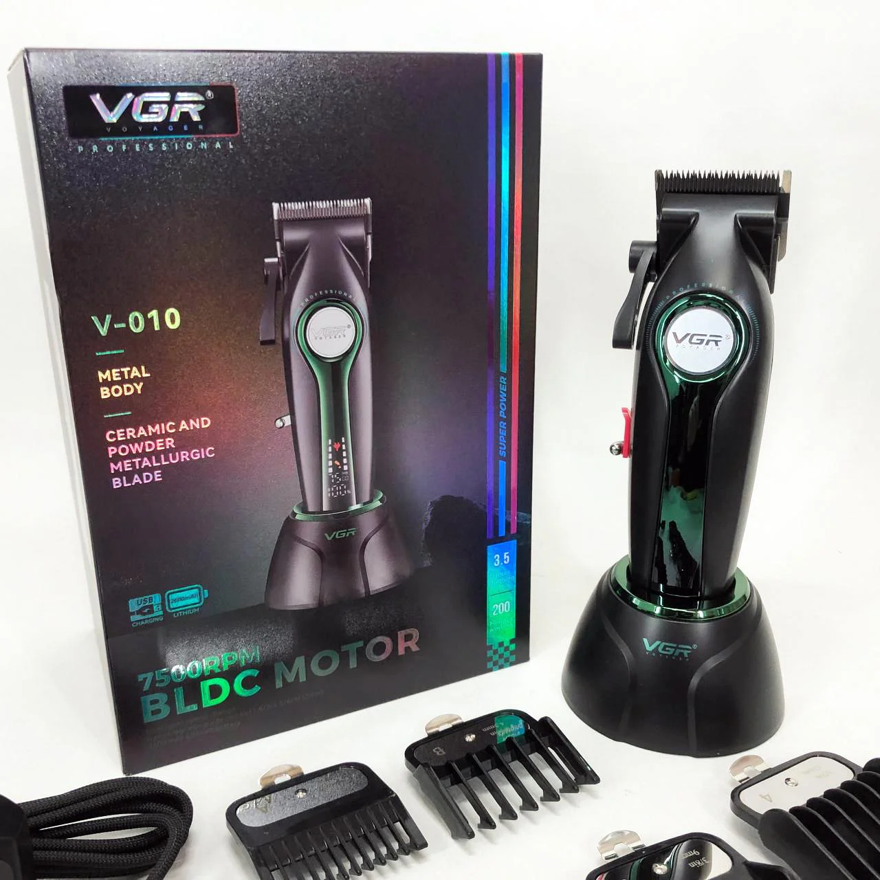 Машинка для стрижки VGR V-010 Professional Metal — до 250 хв автономної роботи - Зображення 5