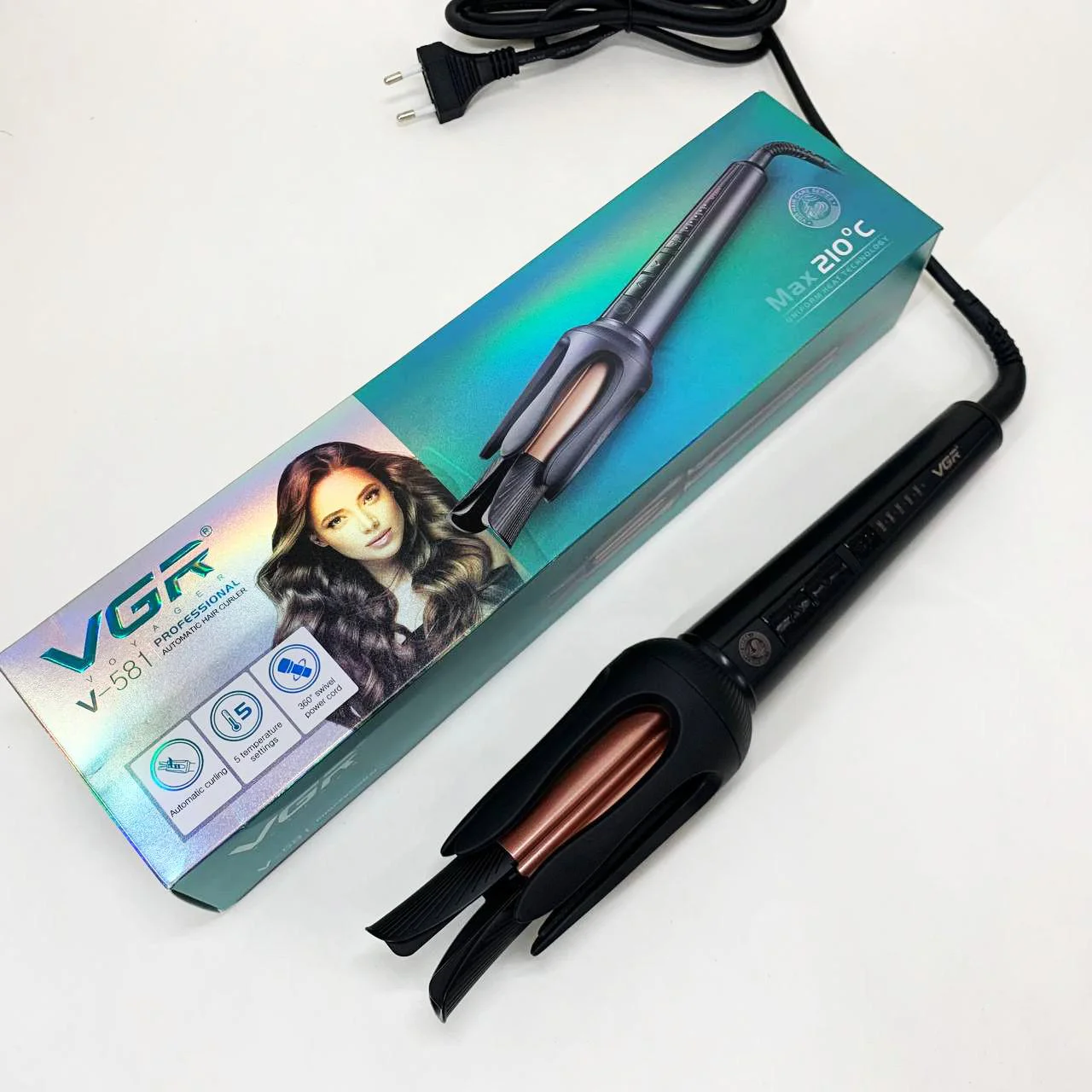 Плойка VGR V-581 — керамічне покриття і LED дисплей для комфортної укладки. - Зображення 10